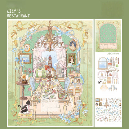 Lily‘s Room 3D Sticker | 4 Cute Miniature Scenes
