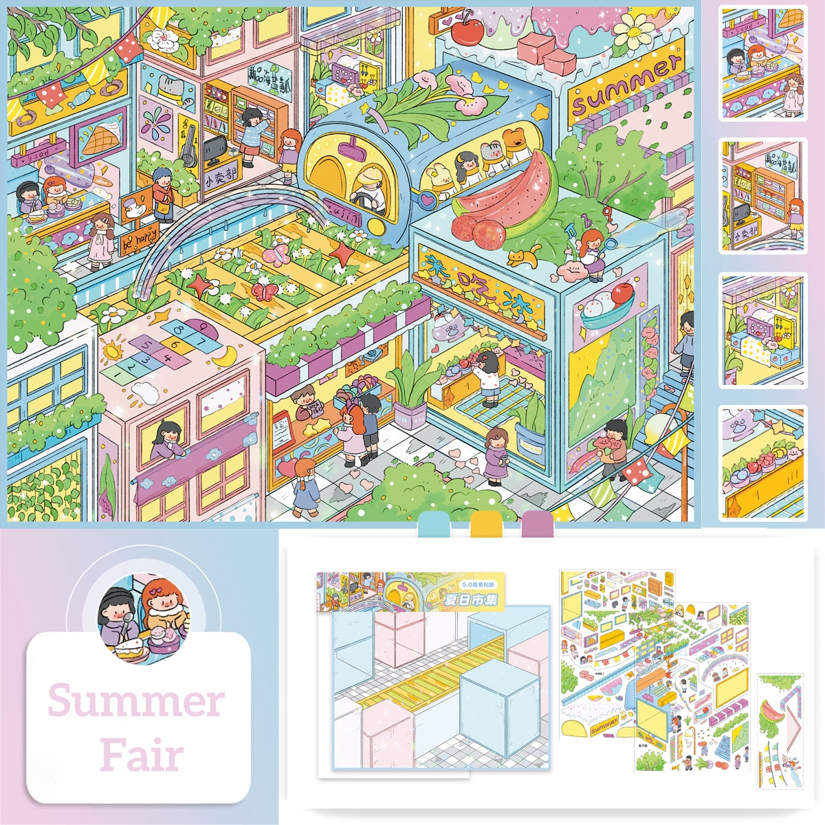 Paperfairy Tales 3D Sticker | 5 Cute Miniature Scenes