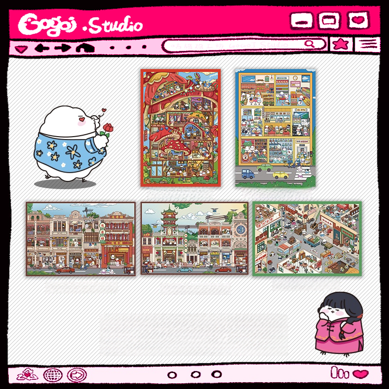 An Odyssey of Whimsy 3D Sticker | 5 Cute Miniature Scenes