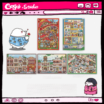 An Odyssey of Whimsy 3D Sticker | 5 Cute Miniature Scenes