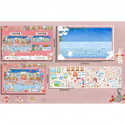 Storybook Scenes 3D Sticker | 3 Cute Miniature Scenes
