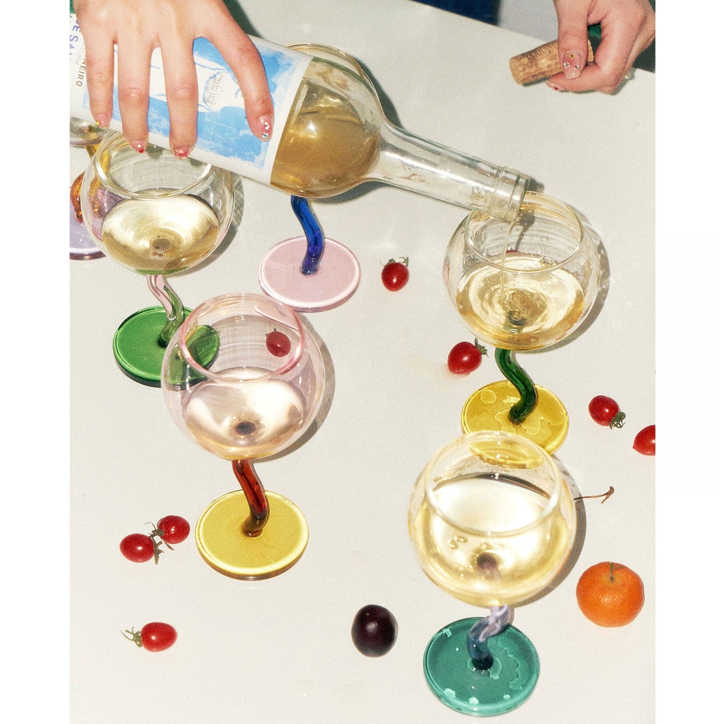 Colorful Stem Goblet