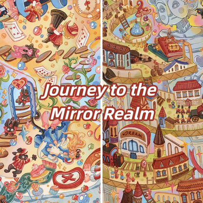 Journey to the Mirror Realm 3D Sticker | 2 Cute Miniature Scenes