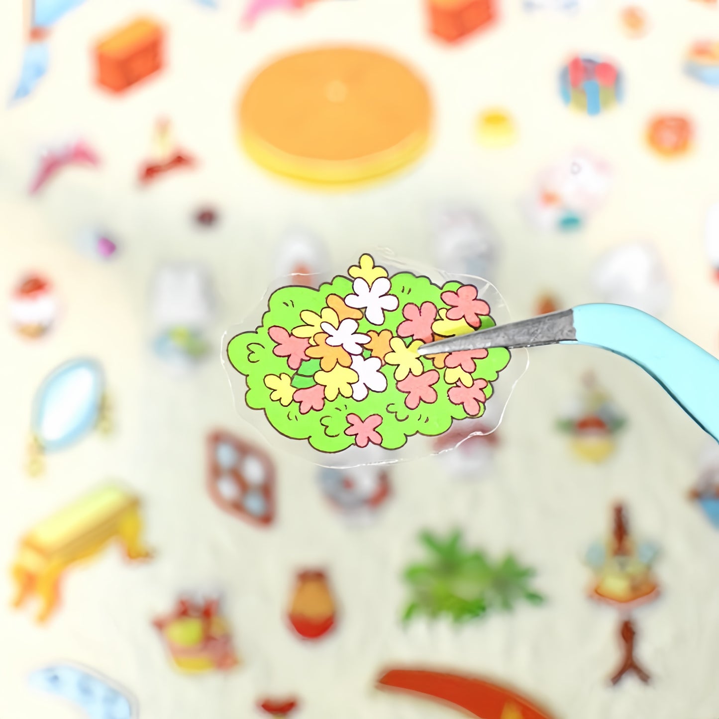 Bunny's Easter Daily 3D Sticker | 4 Cute Miniature Scenes