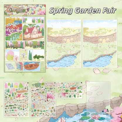 Field & Kitchen 3D Sticker | 2 Cute Miniature Scenes