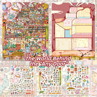 Cubic Building 3D Sticker | 3 Cute Miniature Scenes