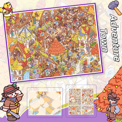 Magic Adventure 3D Sticker | 4 Cute Miniature Scenes