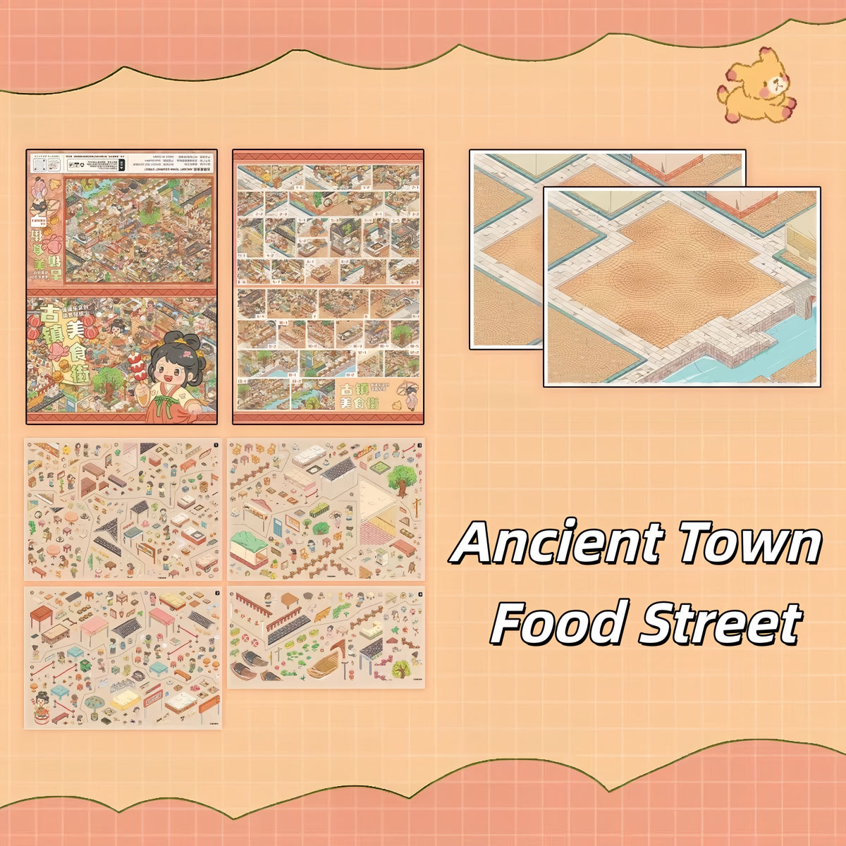 Streets of Flavor 3D Sticker | 5 Cute Miniature Scenes
