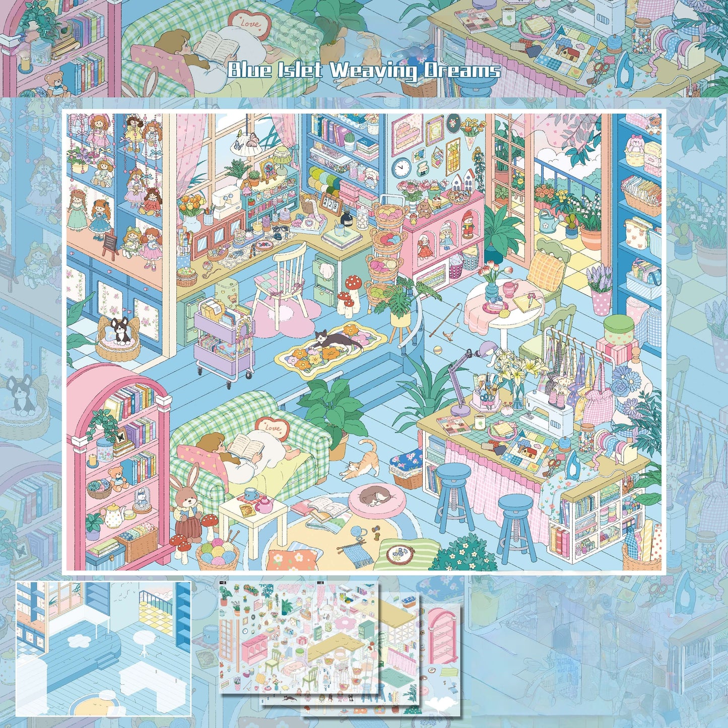 Soft Dream Series 3D Sticker | 3 Cute Miniature Scenes
