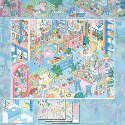 Soft Dream Series 3D Sticker | 3 Cute Miniature Scenes