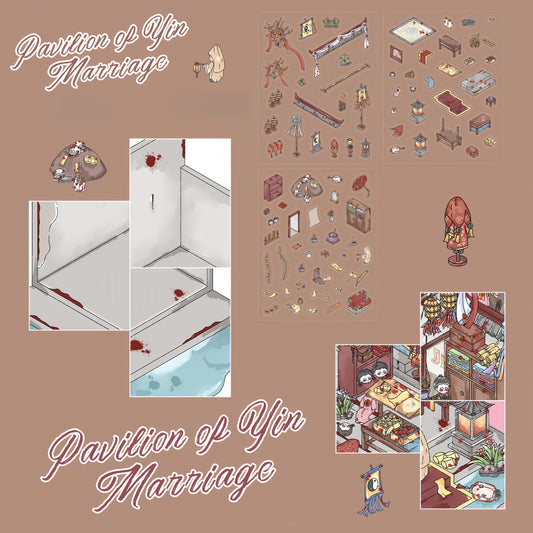 Pavilion of Yin Marriage 3D Sticker