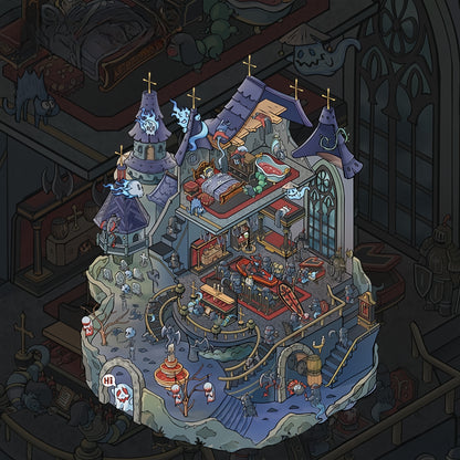 Micro Horror 3D Sticker | 4 Cute Miniature Scenes