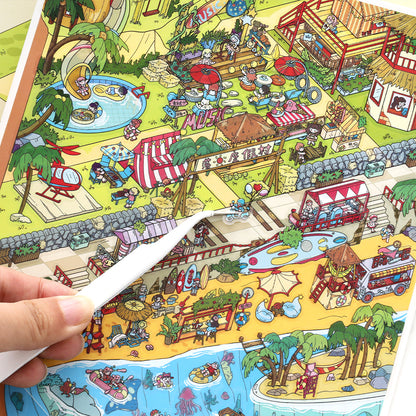 Resort Series 3D Sticker | 2 Cute Miniature Scenes