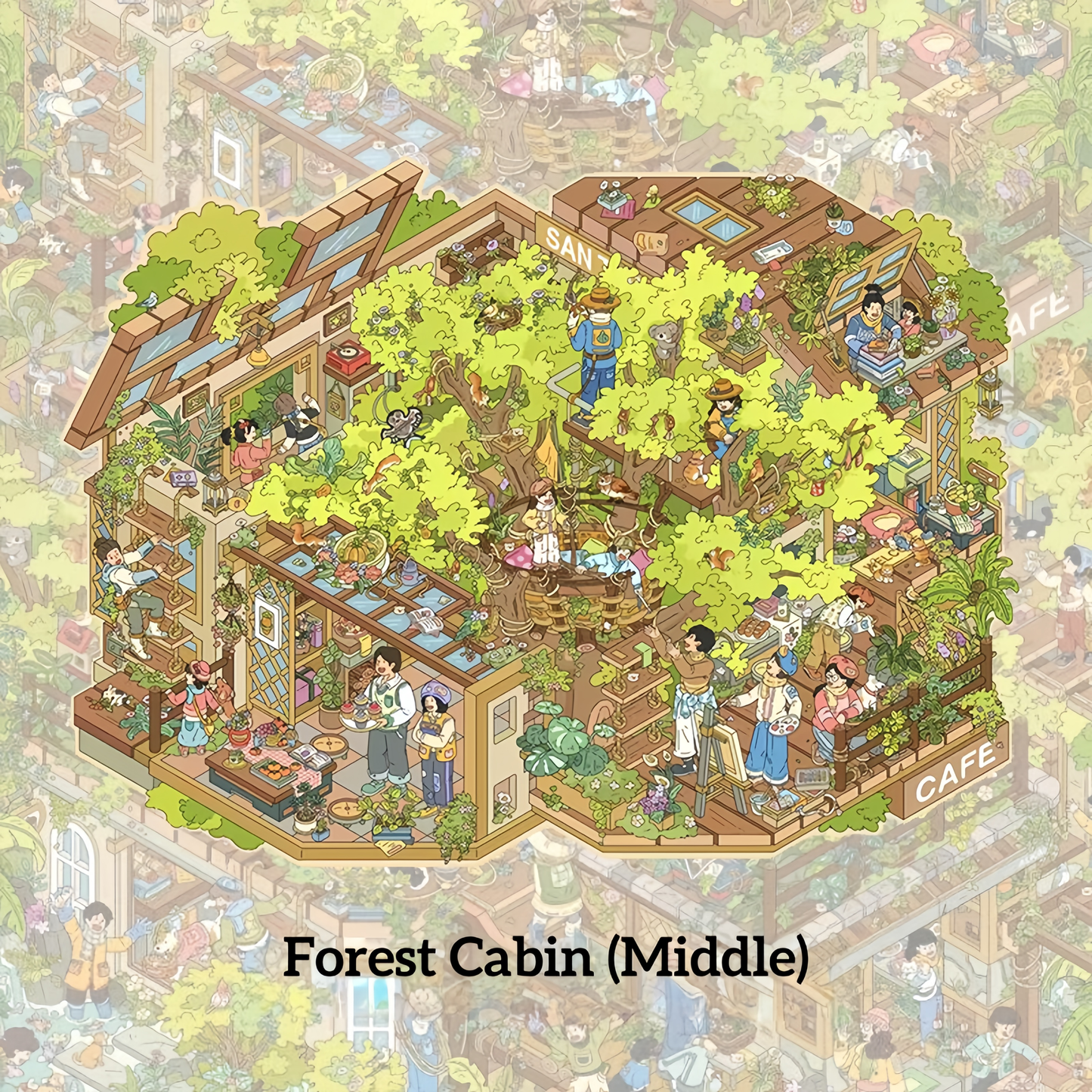 Forest Cabin 3D Sticker