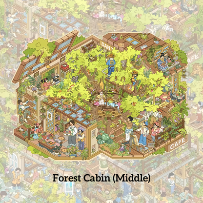 Forest Cabin 3D Sticker