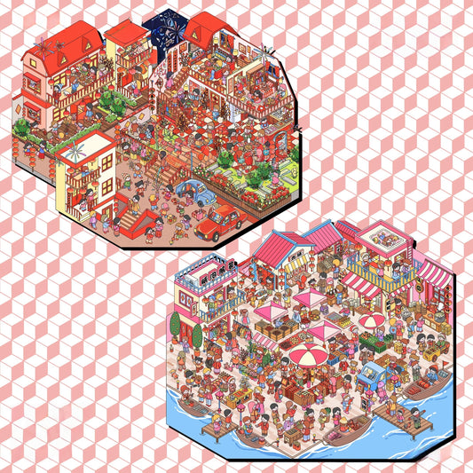 Holiday Fun Days 3D Sticker | 2 Cute Miniature Sticker