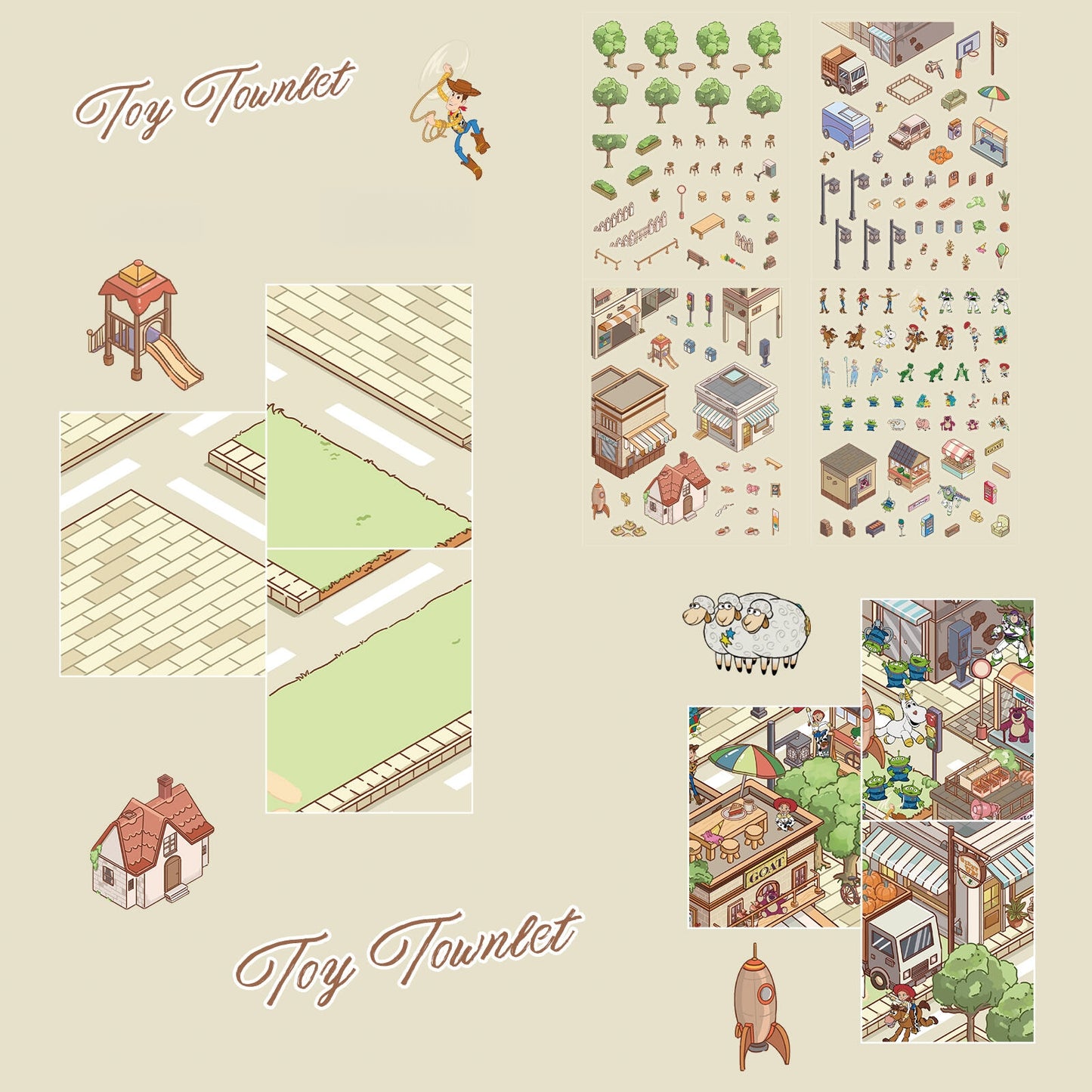 Toy Townlet 3D Sticker