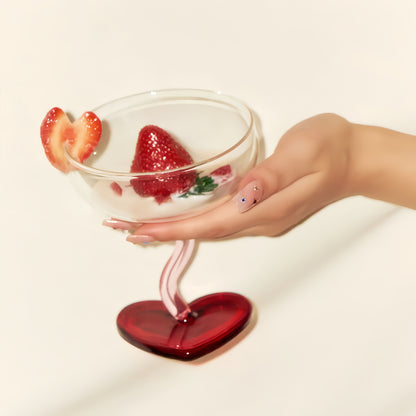 Heart Glass Goblet