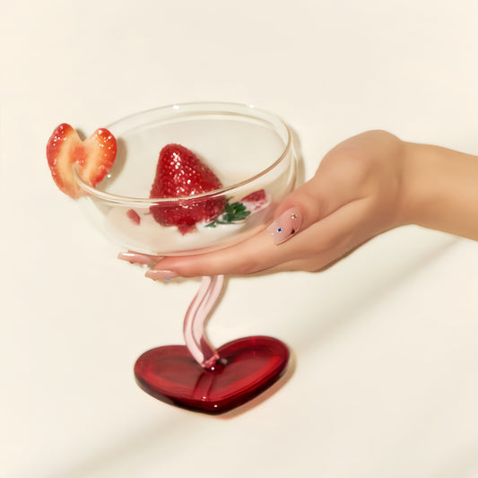 Heart Glass Goblet