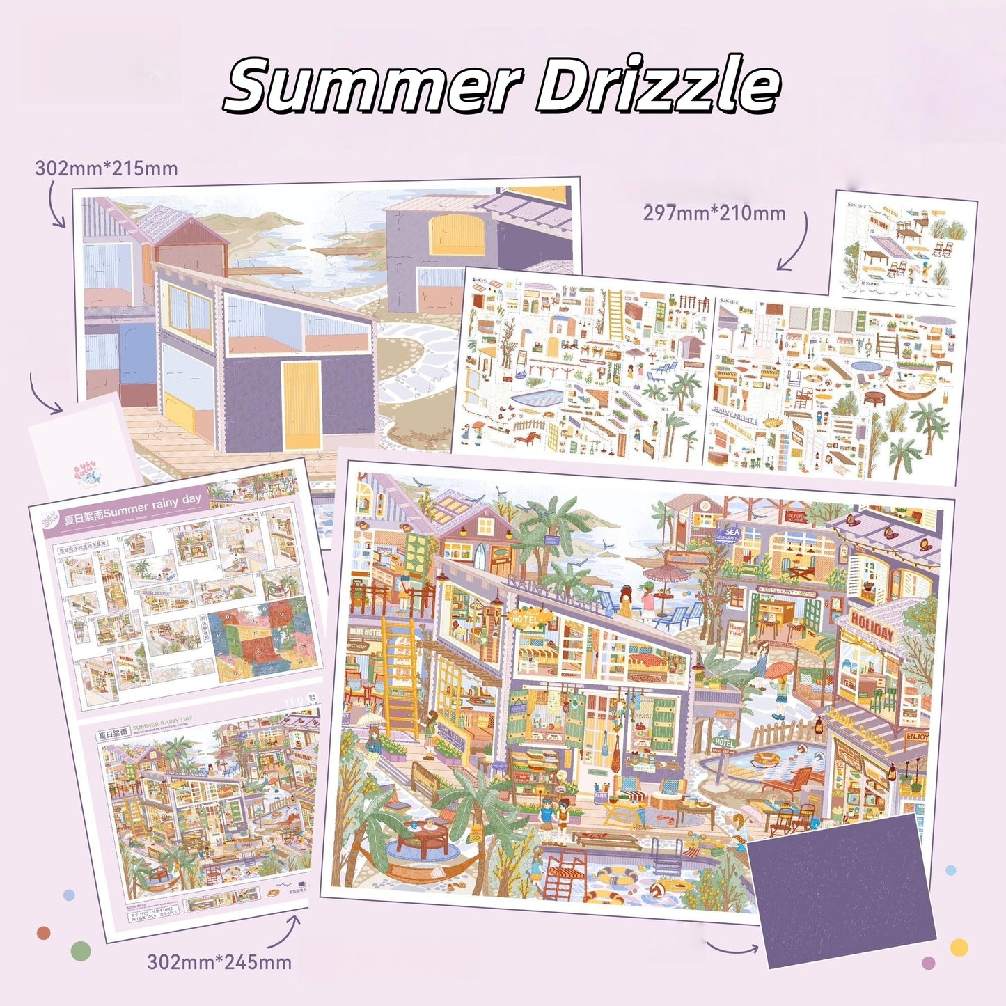 Seasonal Whispers 3D Sticker | 4 Cute Miniature Scenes