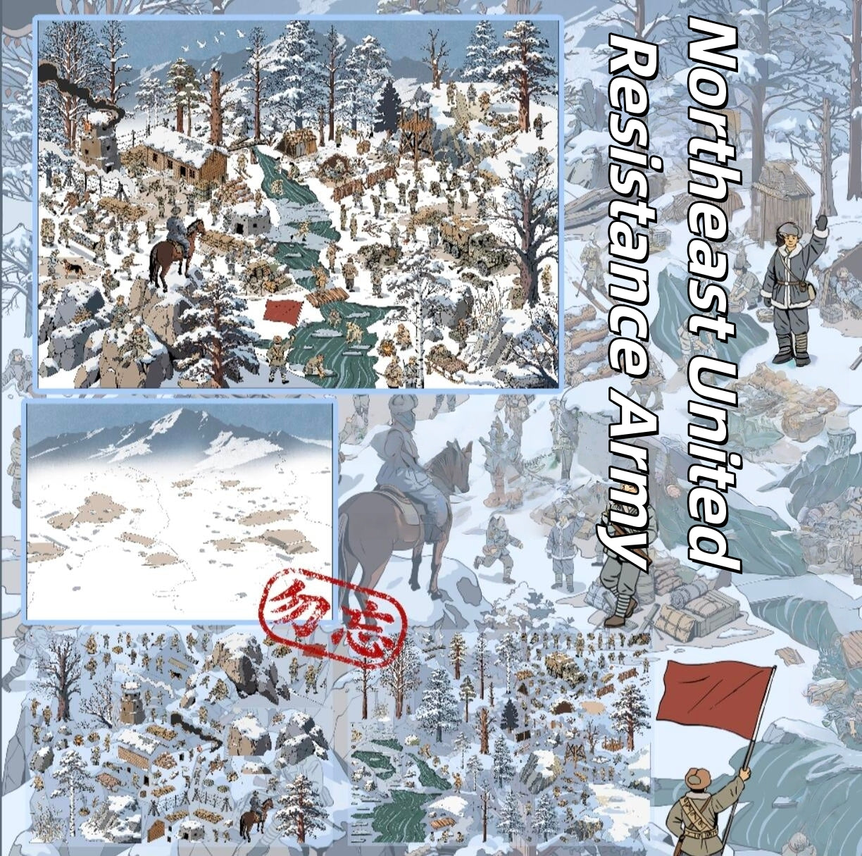 Memories of the Land 3D Sticker | 2 Cute Miniature Scenes