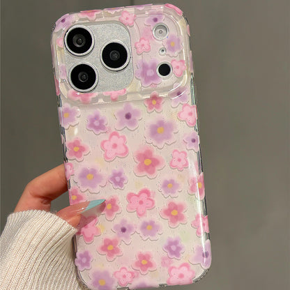 Pink Purple Flowers Acrylic Phone Case