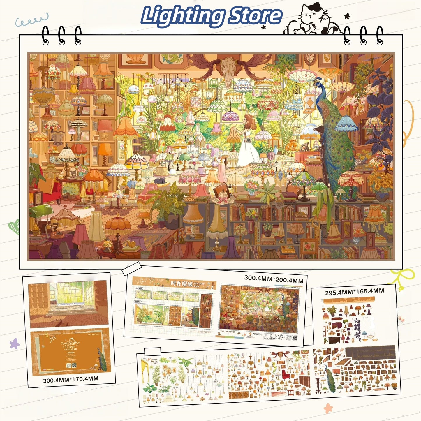Shop Story 3D Sticker | 4 Cute Miniature Scenes