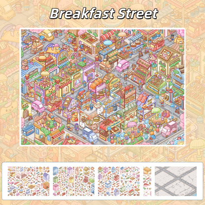 City Corners 3D Sticker | 3 Cute Miniature Scenes
