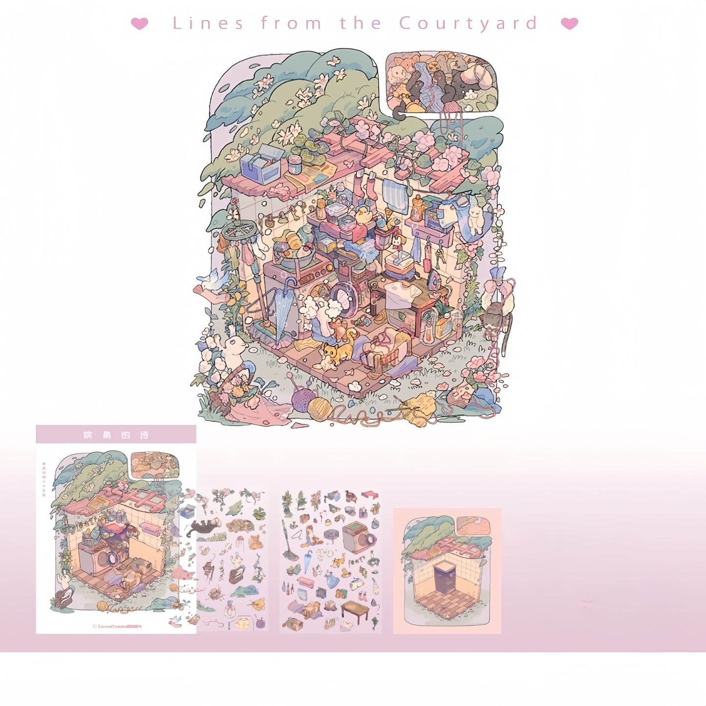 Nature Poems 3D Sticker | 5 Cute Miniature Scenes