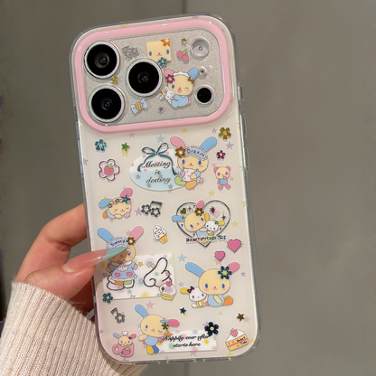 Gilt Flower Little Bunny Acrylic Phone Case