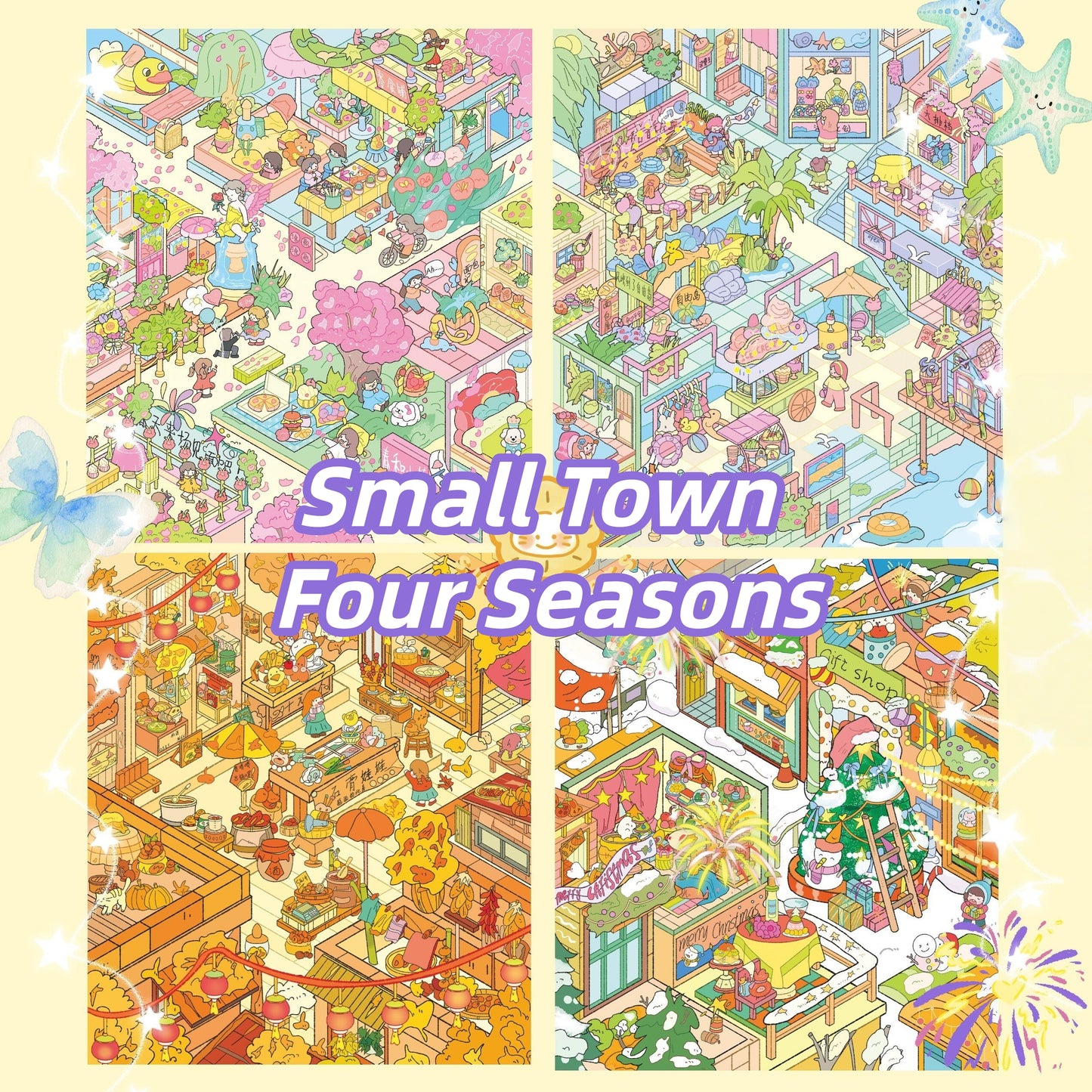 Sweet Seasons 3D Sticker | 5 Cute Miniature Scenes