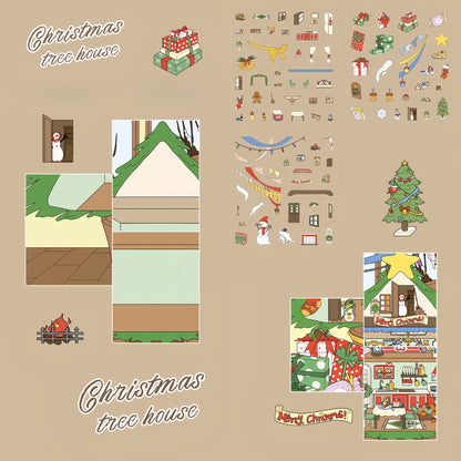 Christmas Tree House 3D Sticker