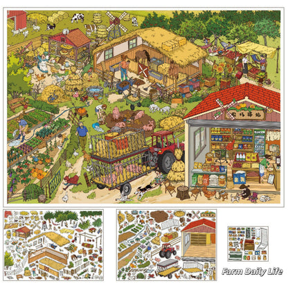 Little Days 3D Sticker | 2 Cute Miniature Scenes