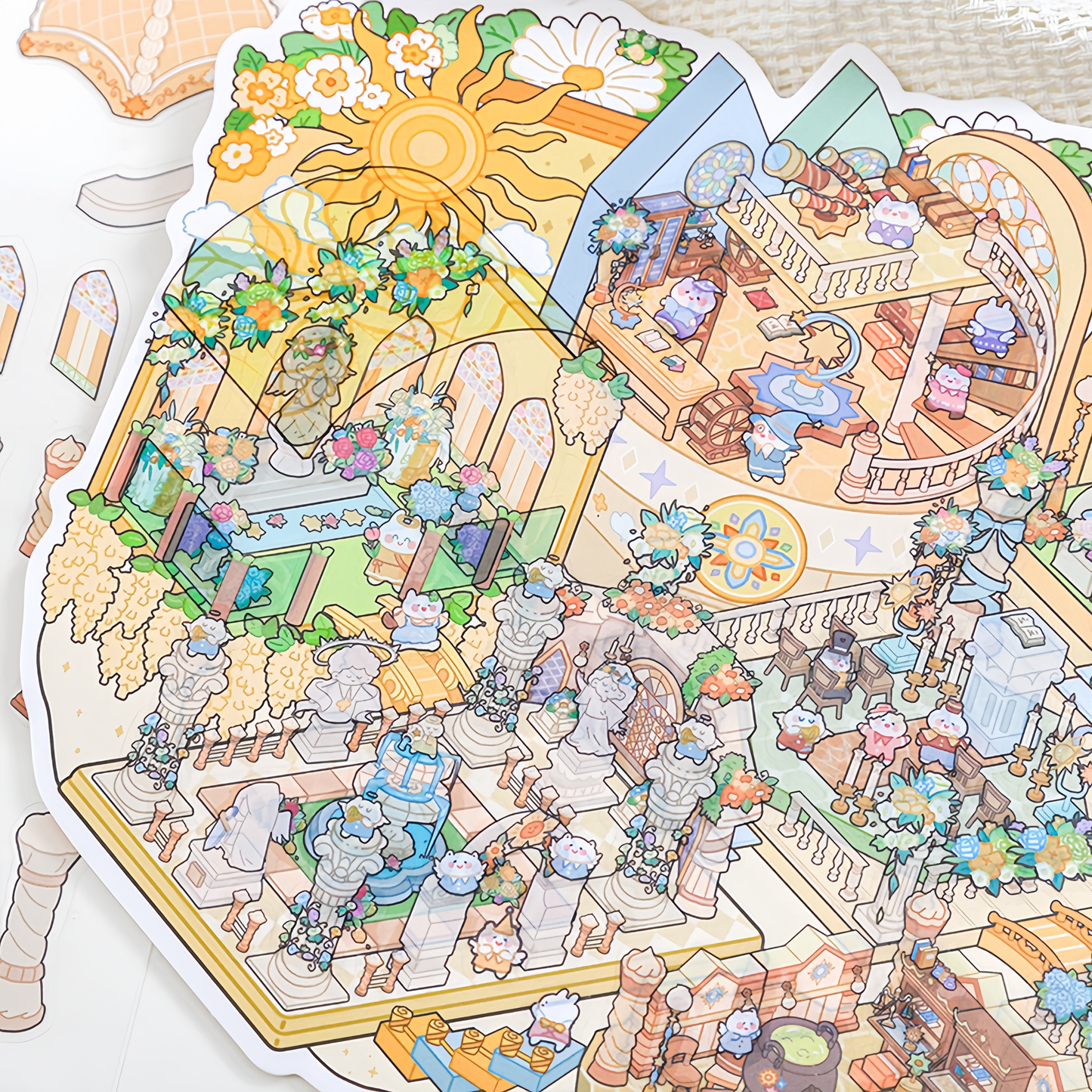 Fantasy Realm 3D Sticker | 4 Cute Miniature Scenes