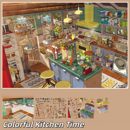 Kitchen Diaries 3D Sticker | 2 Cute Miniature Scenes