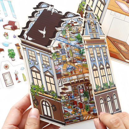 Dream House 3D Sticker | 4 Cute Miniature Scenes