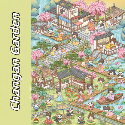 Ancient Chinese Courtyard 3D Sticker | 2 Cute Miniature Scenes