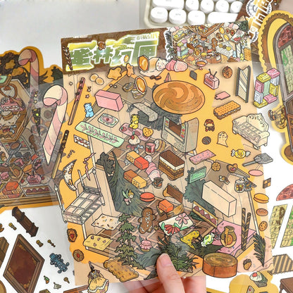 Mystic Hidden Chamber  3D Sticker | 2 Cute Miniature Scenes