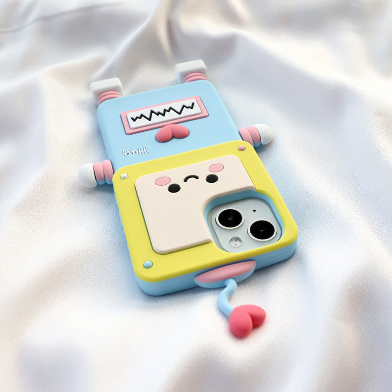Heart Robot Silicone Phone Case