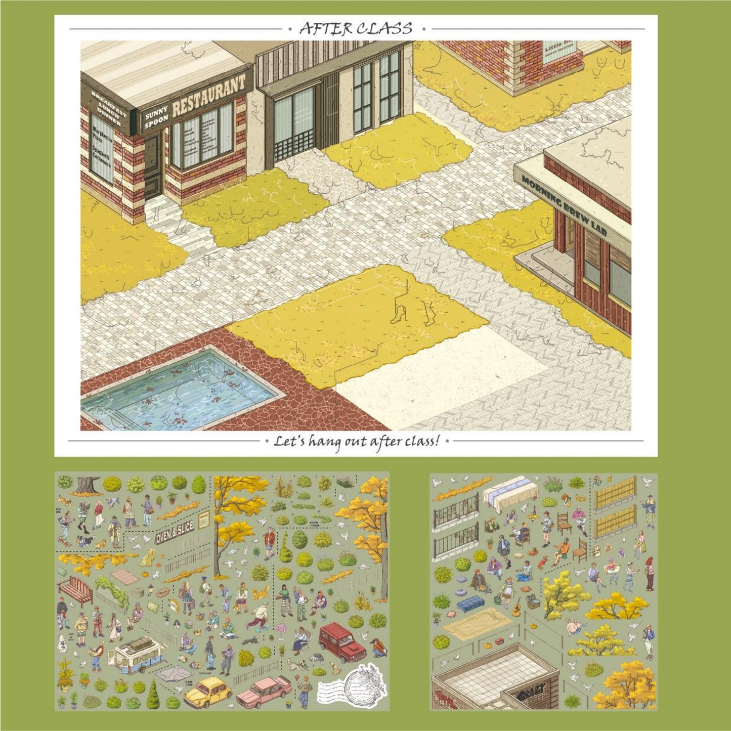Everyday Scenes 3D Sticker | 5 Cute Miniature Scenes