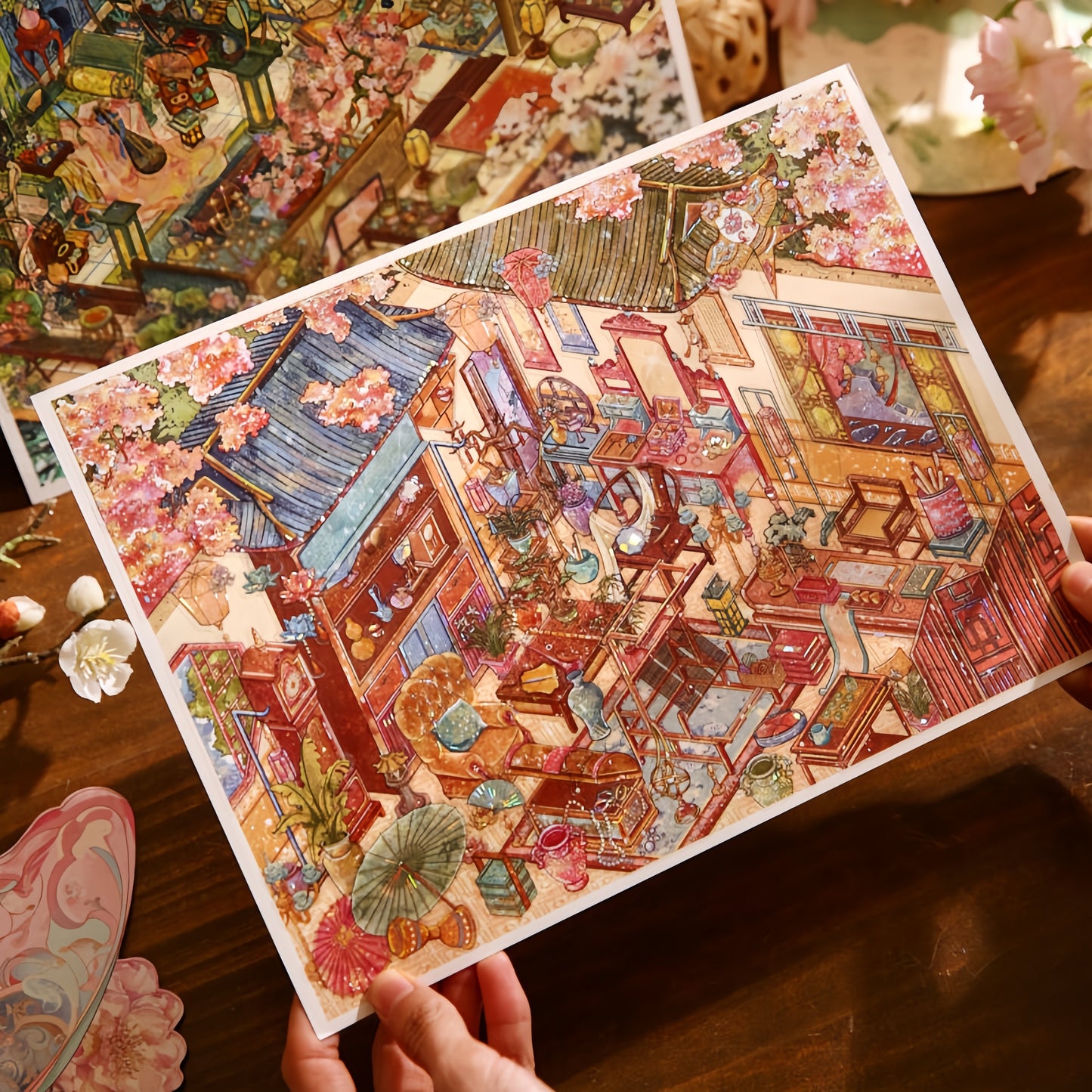 Timeless Spring 3D Sticker | 2 Cute Miniature Scenes