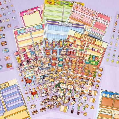 Eat & Shop 3D Sticker Book