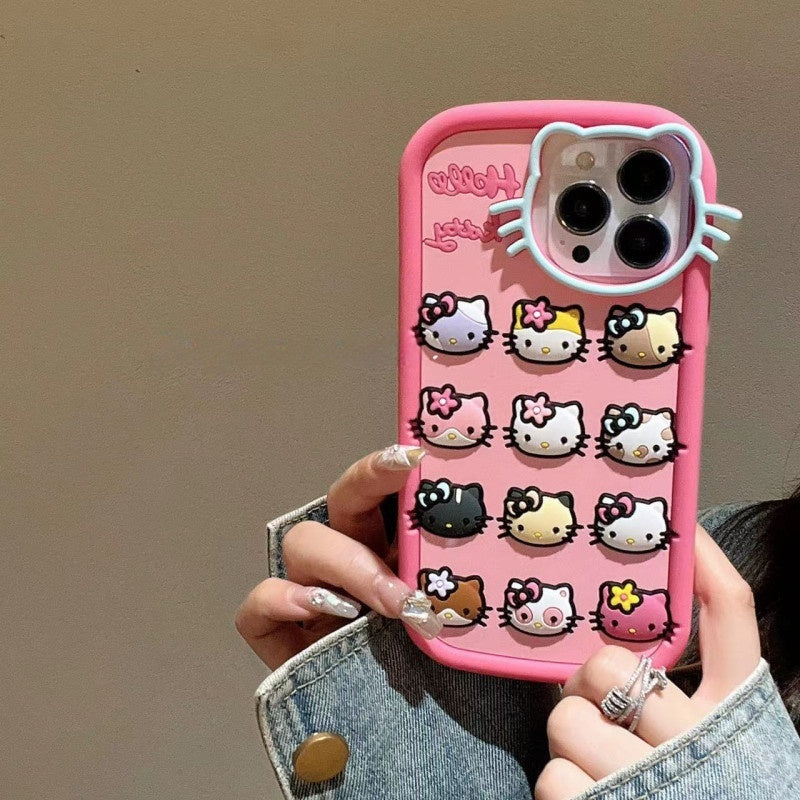 Pink Cat Silicone Phone Case