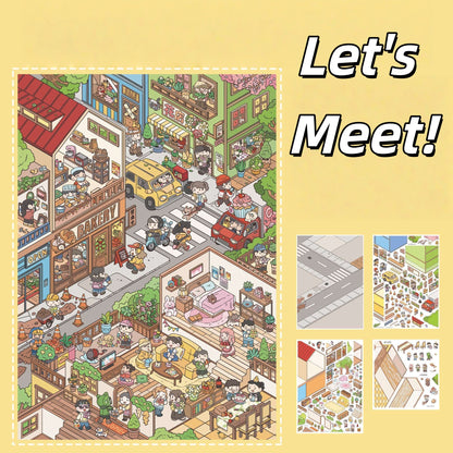 Leisure Life 3D Sticker | 2 Cute Miniature Scenes