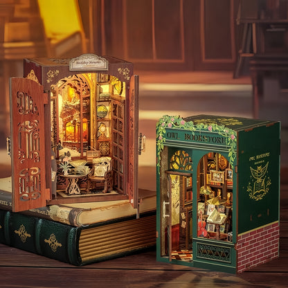 Bookstore Memories Owl Bookshop DIY Miniature House - English Instructions