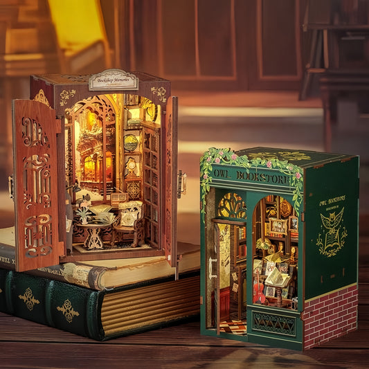 Bookstore Memories Owl Bookshop DIY Miniature House - English Instructions