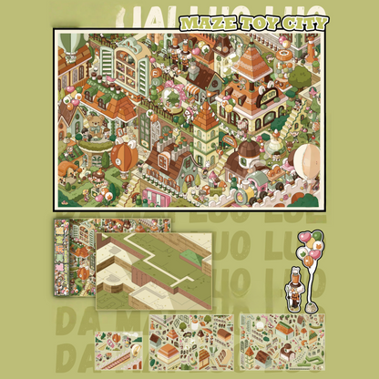 Festival Season 3D Sticker | 5 Cute Miniature Scenes