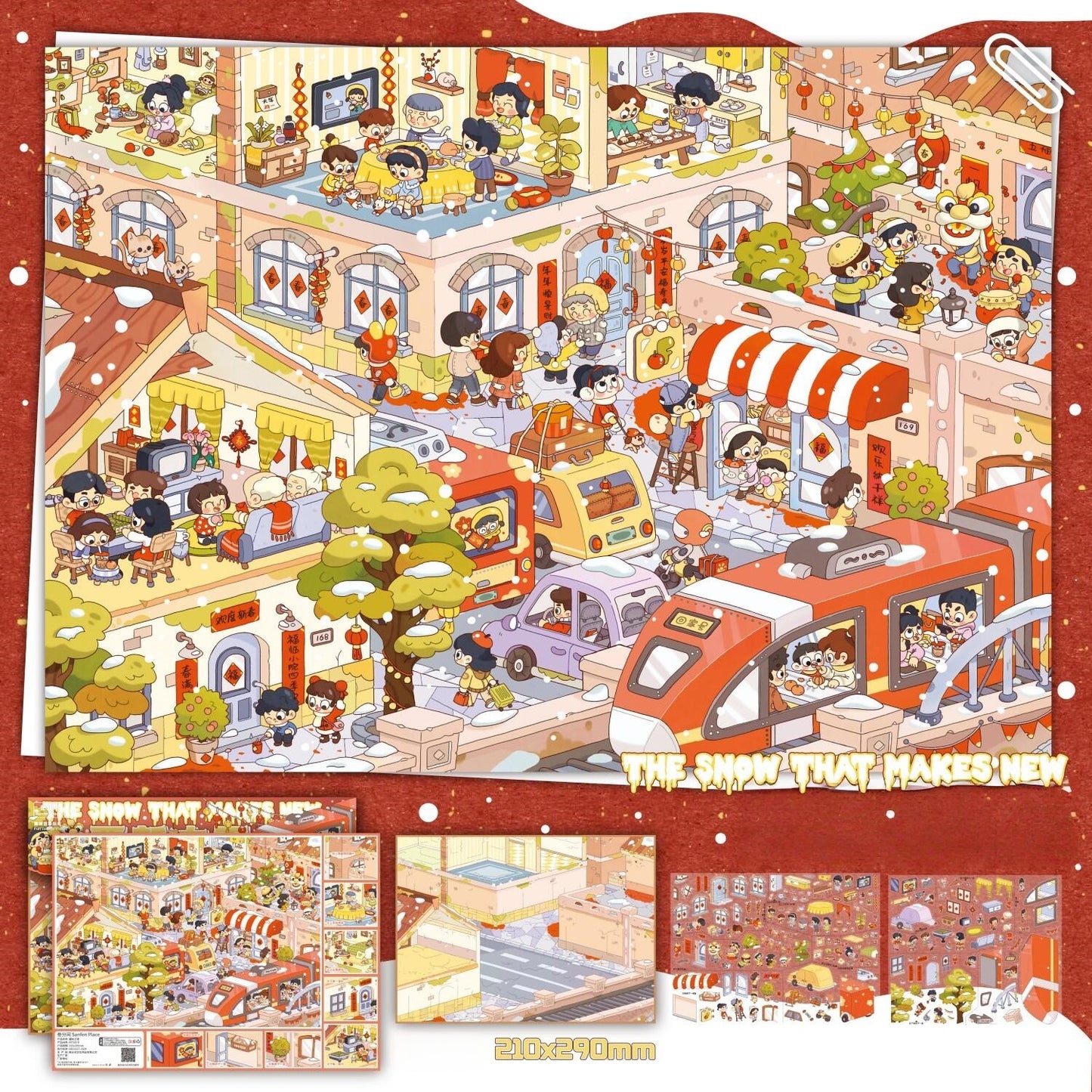 Holiday Chapters 3D Sticker | 2 Cute Miniature Scenes