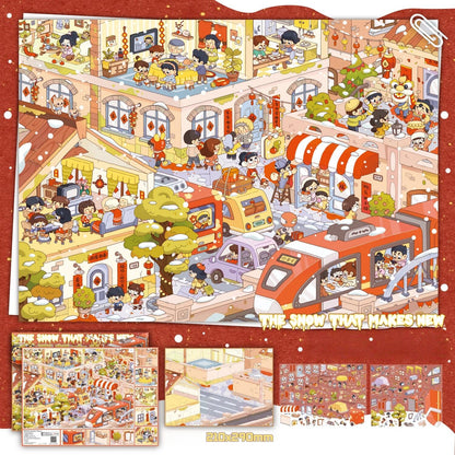 Holiday Chapters 3D Sticker | 2 Cute Miniature Scenes