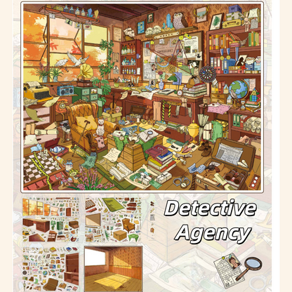 Evening Escapes 3D Sticker | 2 Cute Miniature Scenes
